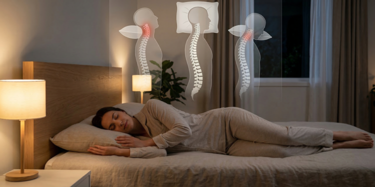 Dormir com travesseiro alto ou baixo: qual posição mantém a coluna mais alinhada durante a noite