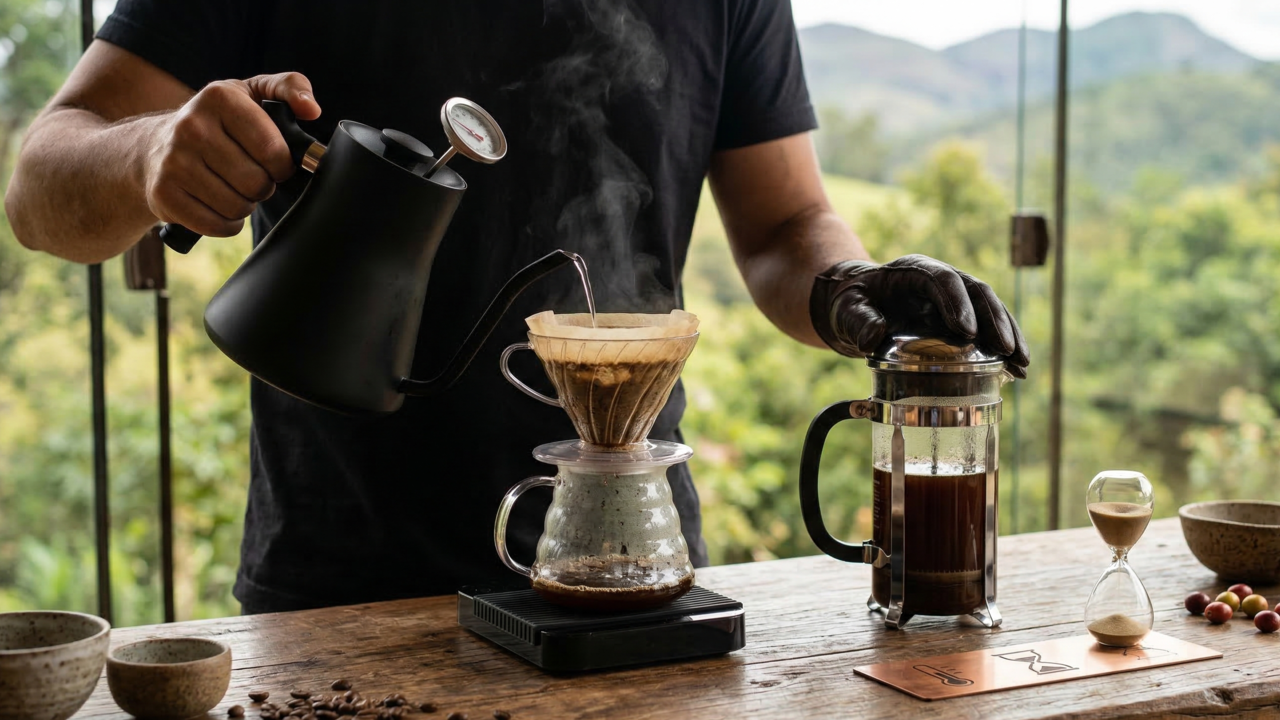 Barista profissional explica: “O café perfeito não vem de ferver a água, vem da temperatura ideal antes da extração”