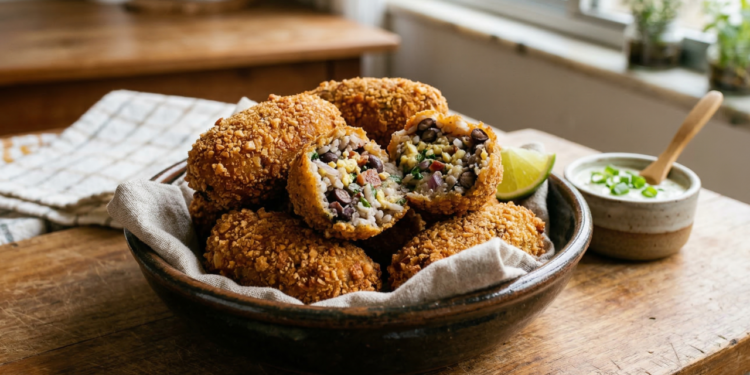 A receita que sempre salva o meu arroz e feijão que sobraram, bolinho caseiro crocante por fora e macio por dentro