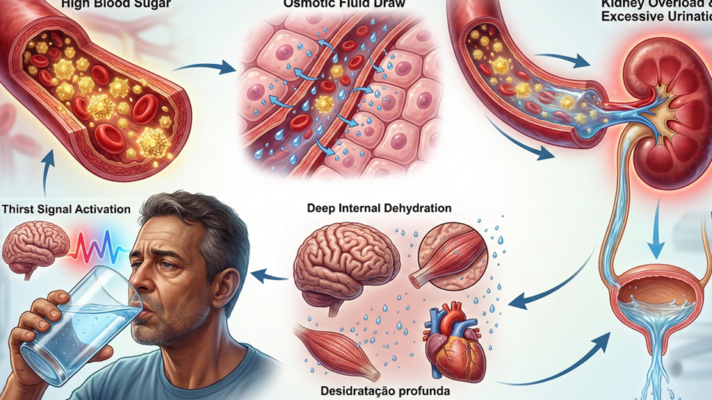 Sinais silenciosos de diabetes que o corpo pode apresentar antes do diagnóstico