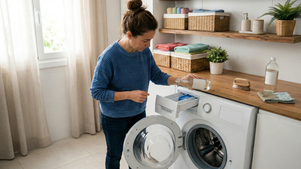 Poucos sabem qual é a finalidade de colocar vinagre na máquina de lavar