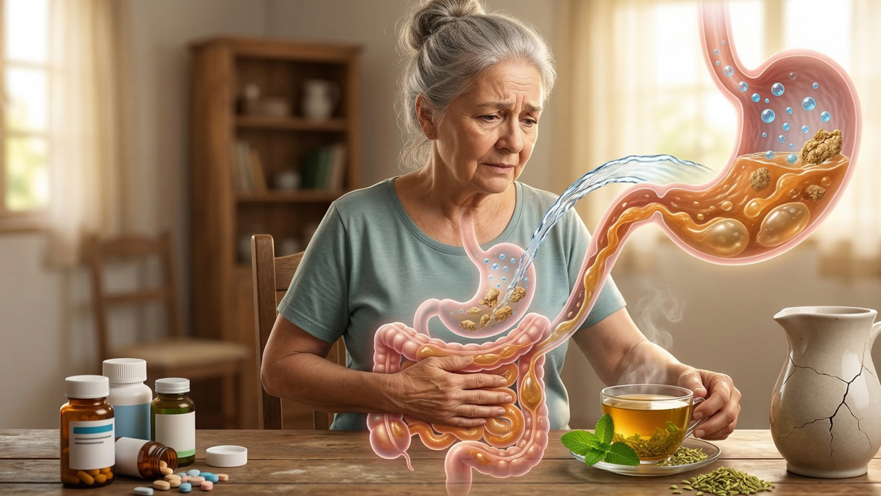 Aprenda a fazer o chá de hortelã com erva-doce que ajuda idosos no alívio do inchaço e da digestão lenta