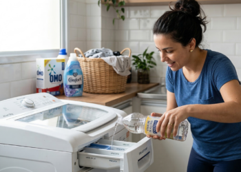 Poucos sabem para que serve colocar vinagre branco na máquina de lavar roupas