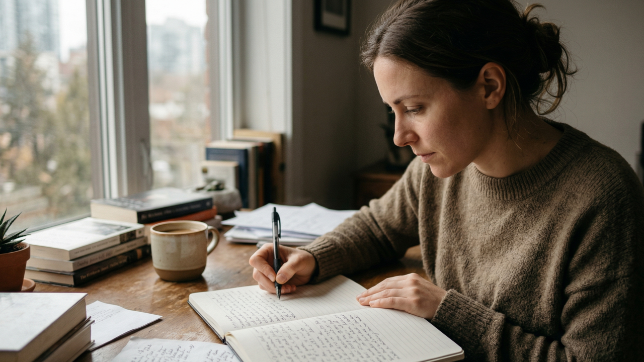 Pesquisas sugerem que pessoas que escrevem sobre seus pensamentos têm maior regulação emocional do que aquelas que apenas acumulam sentimentos