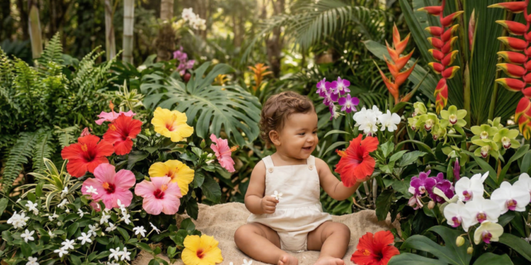 Principais nomes de bebês inspirados em flores tropicais que os pais adoram