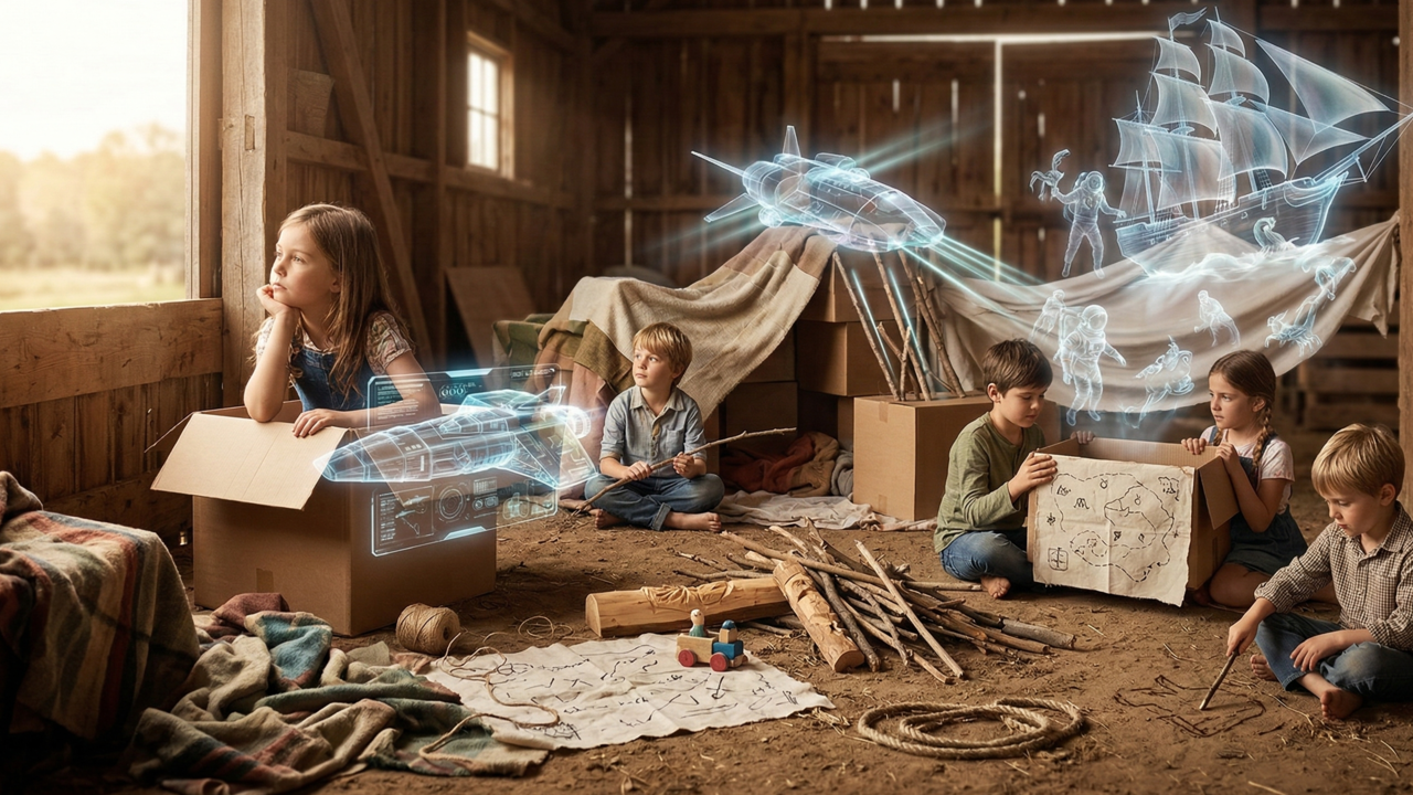 Psicólogos dizem que crianças que cresceram antes da internet constante tinham maior tolerância ao tédio: não por falta de estímulos, mas porque precisavam criar suas próprias brincadeiras