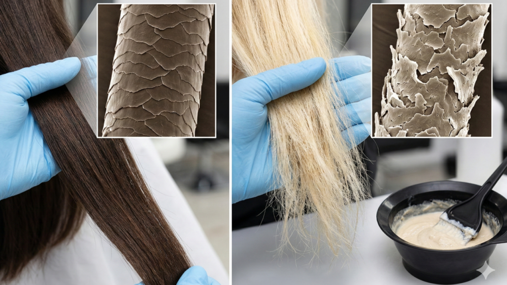 Como recuperar cabelos ressecados após descoloração com uma técnica simples de reconstrução profunda