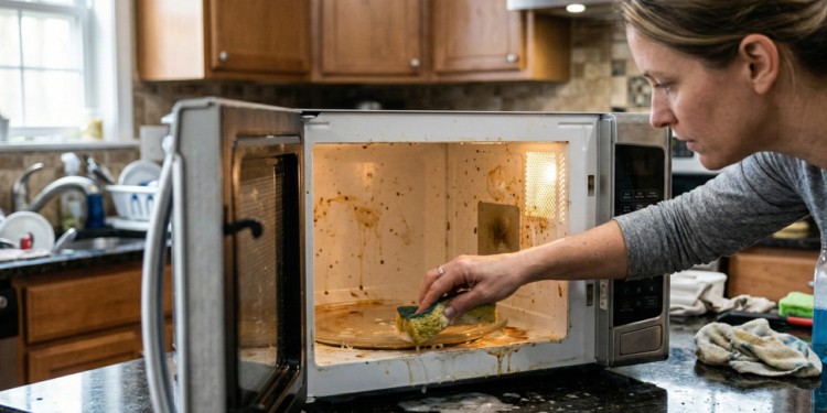 O erro que quase todo mundo comete ao limpar o micro-ondas e que pode danificar o aparelho