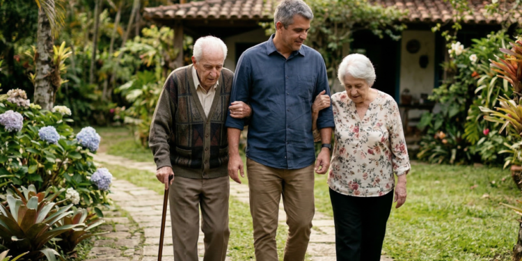 A psicologia diz que a parte mais difícil de ver seus pais envelhecerem não é a idade — é perceber que você se tornou a pessoa forte da família