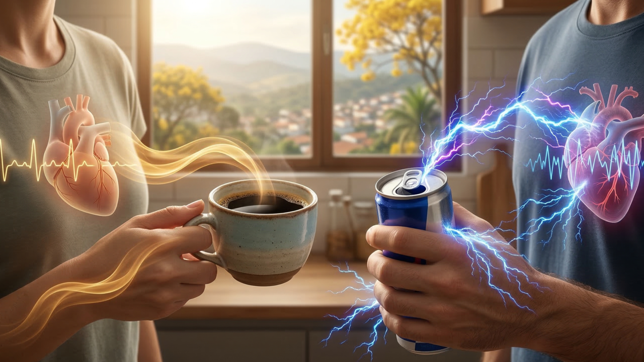 Café ou energético: qual prejudica mais o coração? A resposta pode surpreender