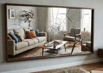 O que significa quando um espelho se quebra sozinho dentro de casa