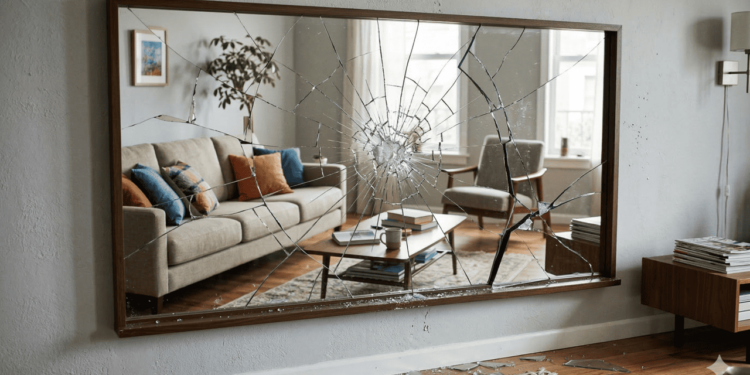 Na prática, porém, um espelho é uma placa de vidro com uma camada refletiva atrás