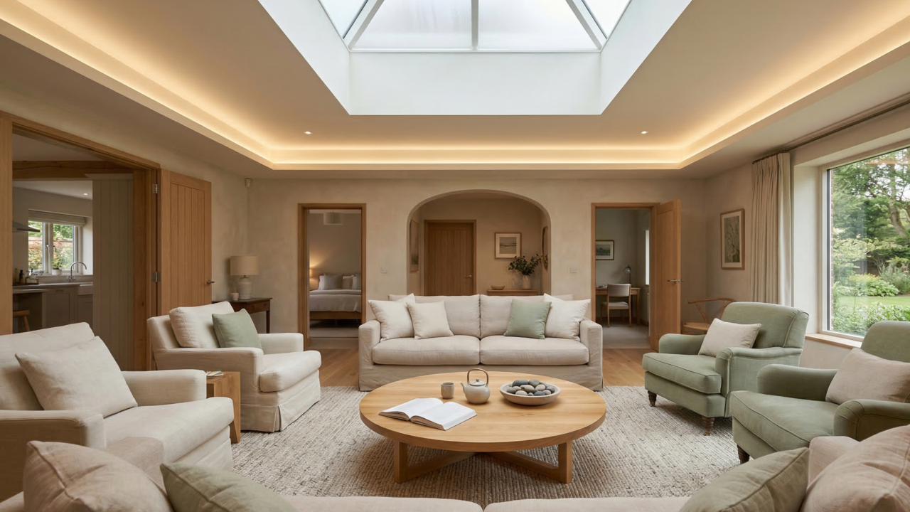 O lugar na casa onde você nunca deve colocar luz forte, de acordo com o Feng Shui