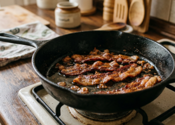 “Devo comer ou jogar fora? O que fazer com a gordura que solta do bacon na frigideira