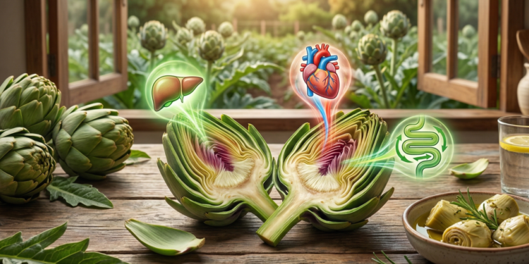 Os nutrientes da alcachofra que ajudam o fígado, coração e sistema digestivo a funcionarem melhor