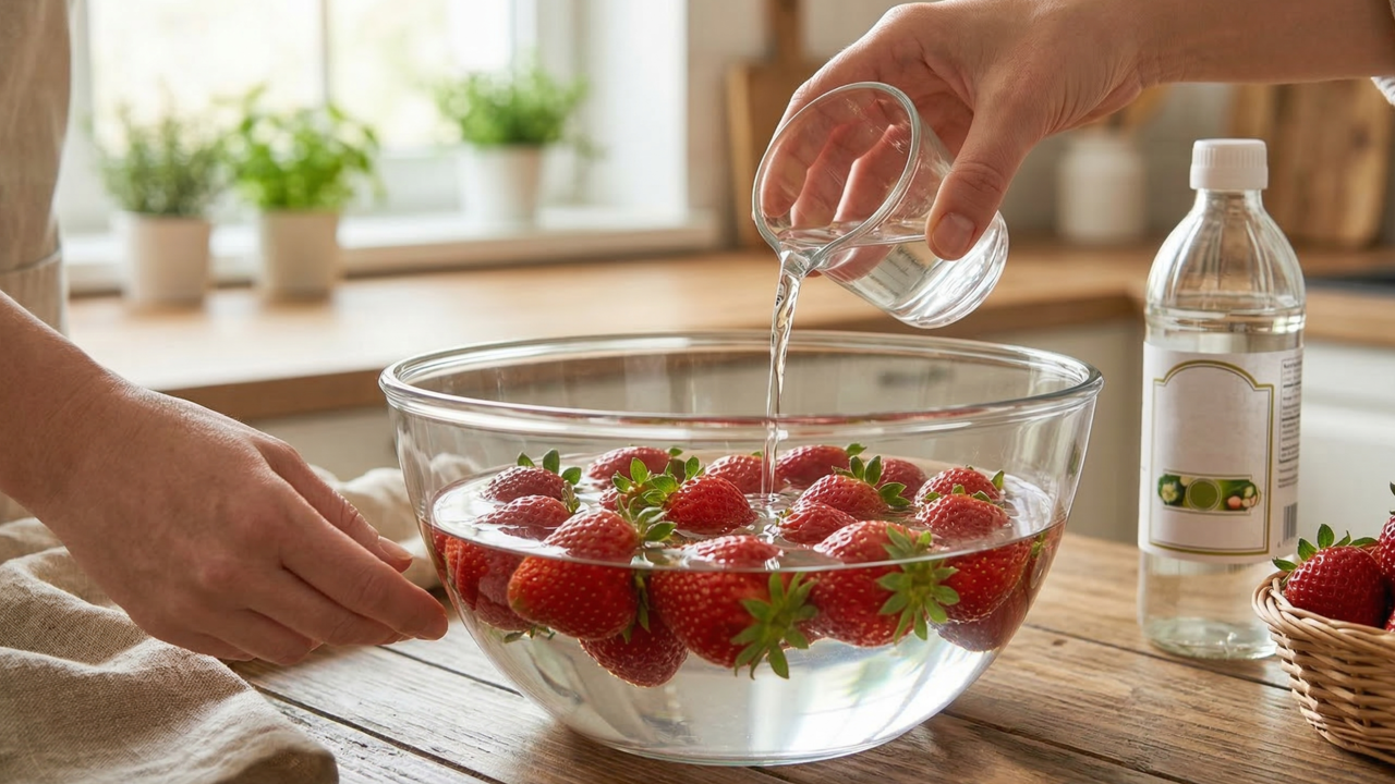 Como lavar morangos para remover sujeira e resíduos de pesticidas do jeito certo