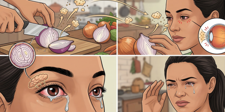 Por que nossos olhos lacrimejam quando cortamos cebola