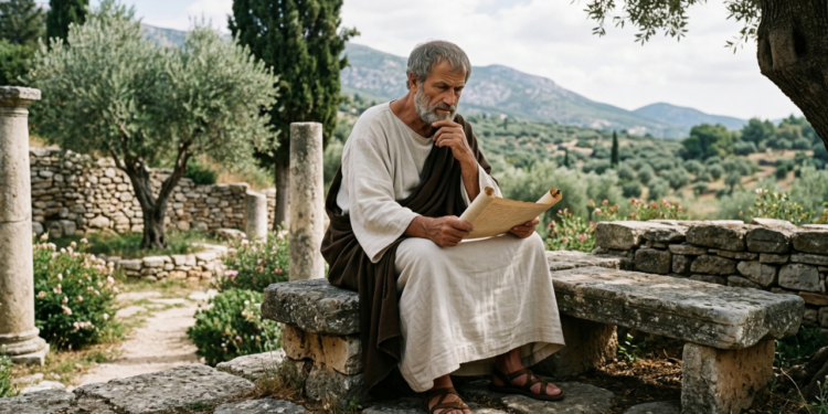 Aristóteles, filósofo grego: “A felicidade não está no prazer imediato, mas na constância das virtudes”