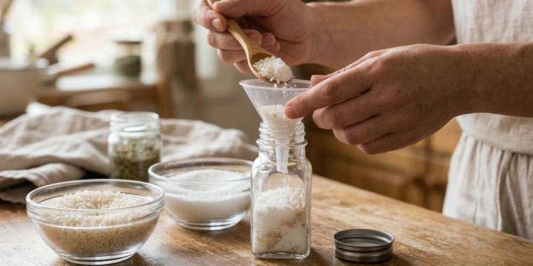 Poucos sabem qual é a finalidade de colocar arroz cru dentro do saleiro