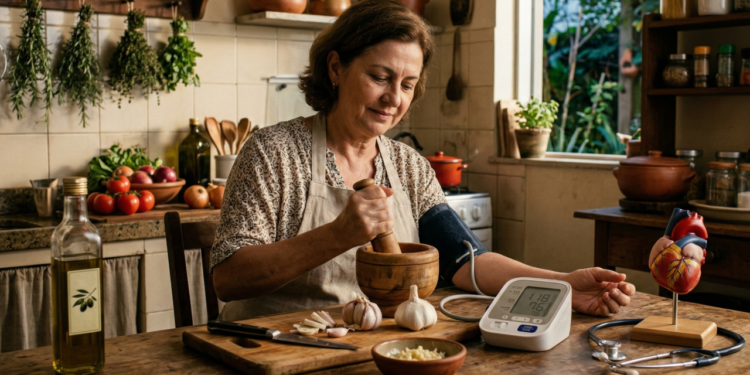 Como o alho afeta a pressão arterial e a saúde do coração