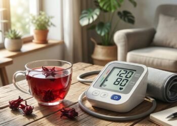 O chá de hibisco pode ajudar no controle da pressão arterial quando consumido com orientação adequada.