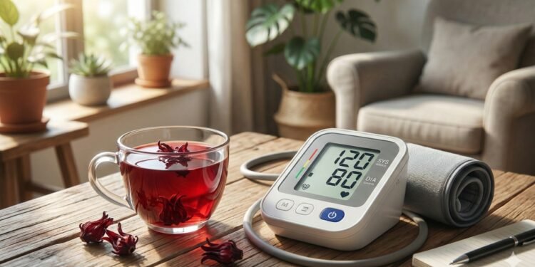 O chá de hibisco pode ajudar no controle da pressão arterial quando consumido com orientação adequada.