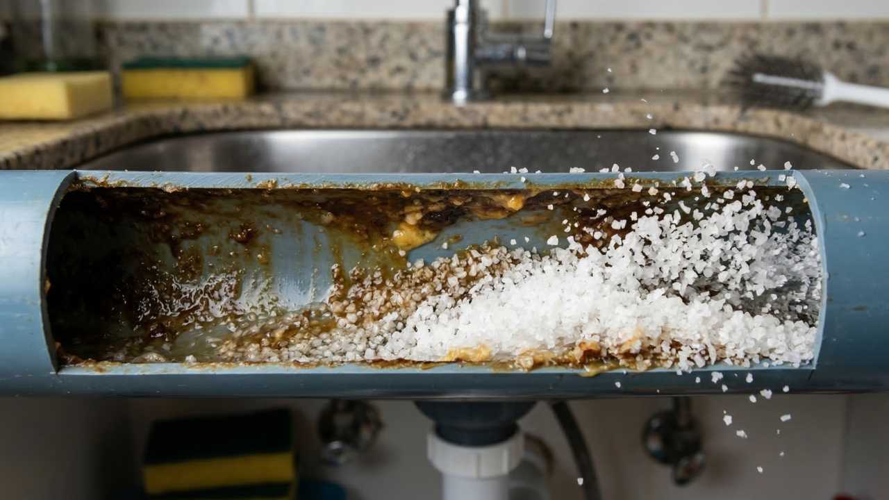 Poucos sabem para que serve colocar sal na pia da cozinha antes de dormir