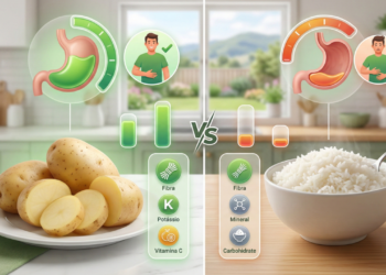 Batata inglesa ou arroz branco, qual oferece mais saciedade e nutrientes