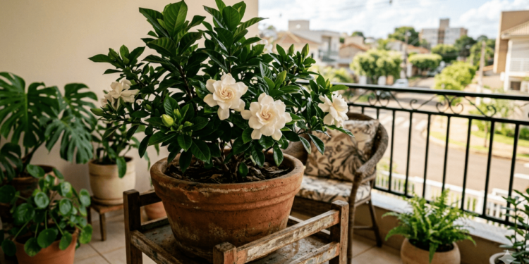 A gardênia é um arbusto originário de regiões tropicais e subtropicais da Ásia, muito usado como planta ornamental