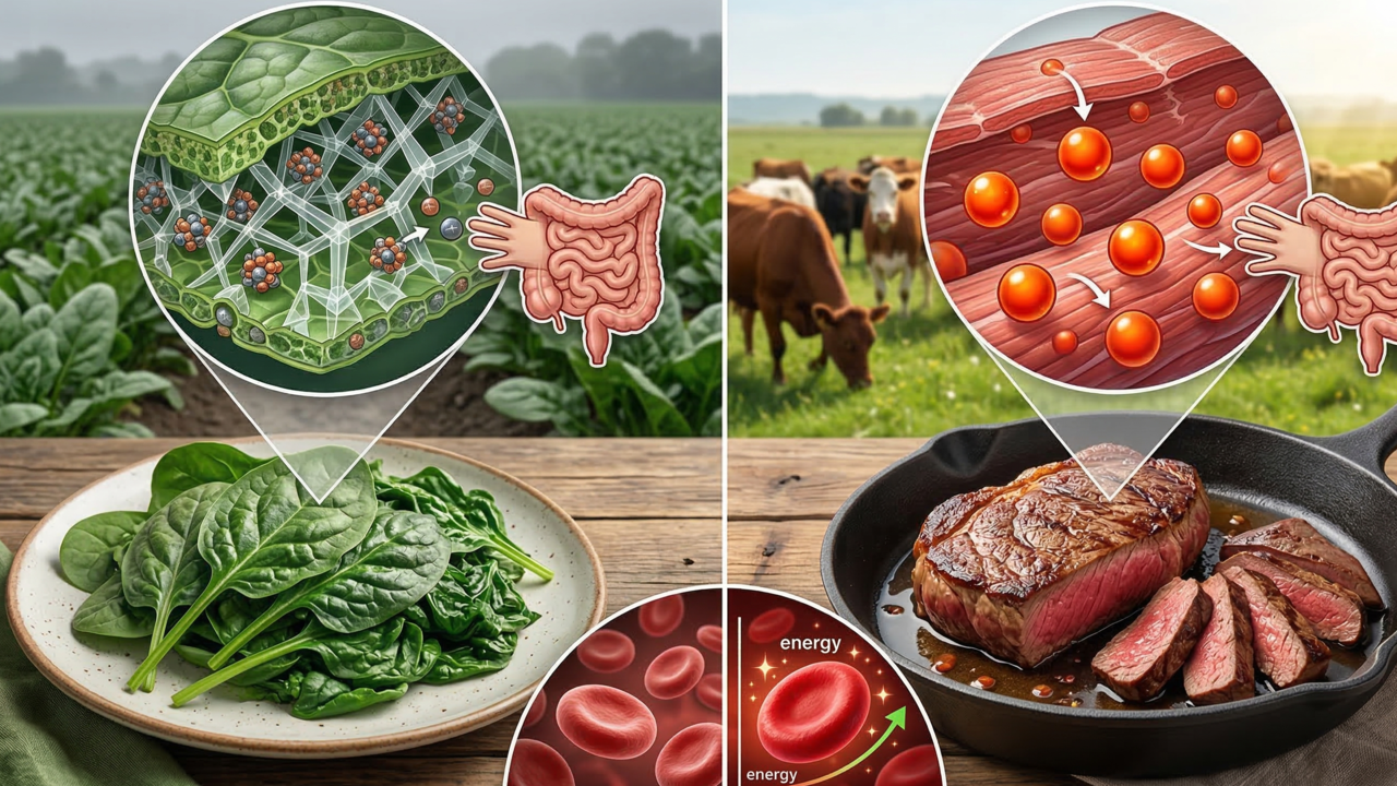 Quais são os alimentos que têm mais ferro que o espinafre