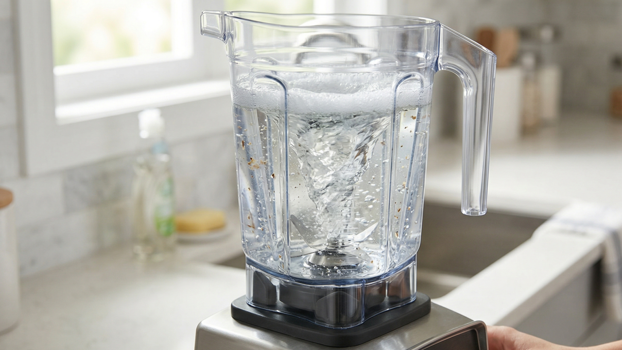 Como limpar o liquidificador em menos de 1 minuto usando apenas água e detergente