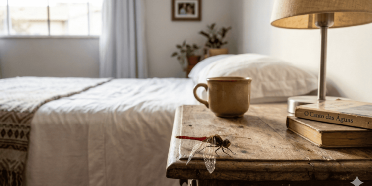Muitos praticantes de Feng Shui sugerem encarar o aparecimento da libélula como uma chance de fazer uma pausa consciente
