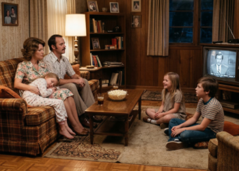 Houve uma época em que as famílias assistiam televisão juntas na sala