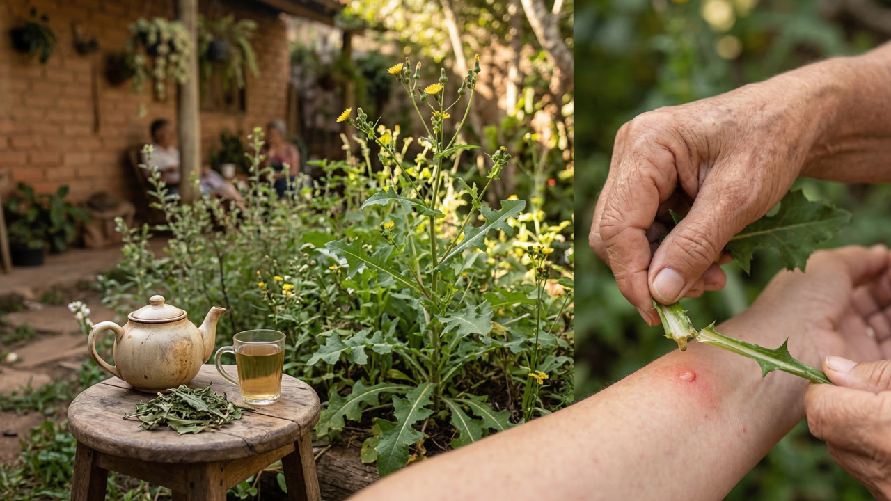 Pouca gente sabe, mas a serralha que aparece no jardim é comestível e rica em vitaminas