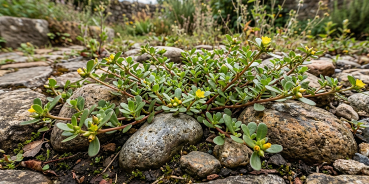 Pouca gente sabe, mas essa planta comum do quintal é rica em ferro e cresce sozinha entre as pedras