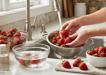 Como lavar morangos do jeito certo, removendo resíduos sem prejudicar as vitaminas