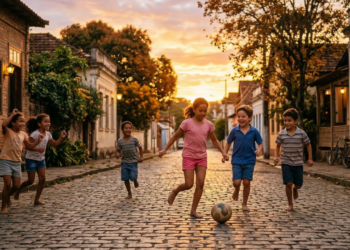 Houve uma época em que crianças brincavam na rua até o pôr do sol