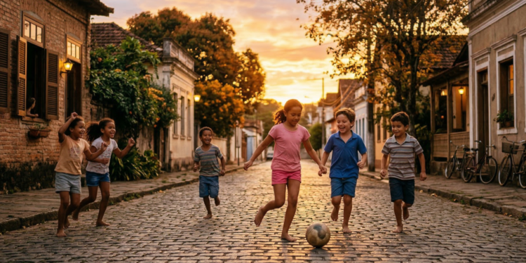 Houve uma época em que crianças brincavam na rua até o pôr do sol