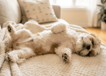 O que significa quando o cachorro dorme de barriga para cima