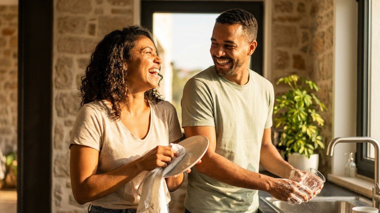 Divisão de tarefas domésticas e felicidade conjugal