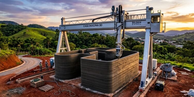 Casas construídas com impressão 3D