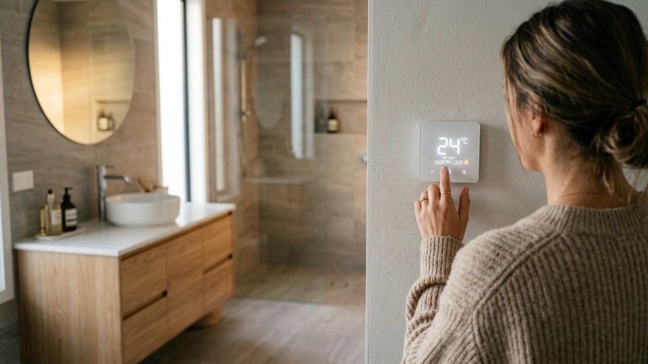 Sistema de piso radiante elétrico em manta