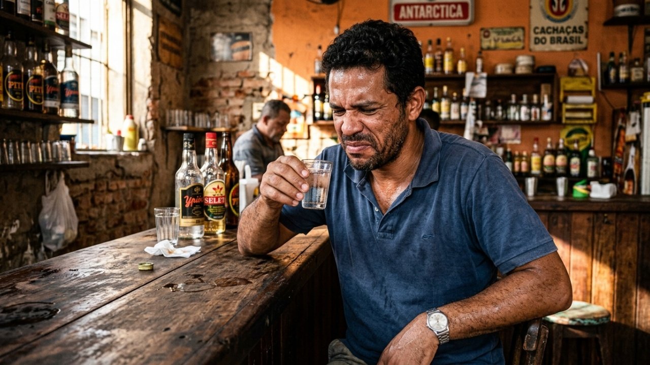 Efeitos da dose de cachaça no esôfago e cérebro