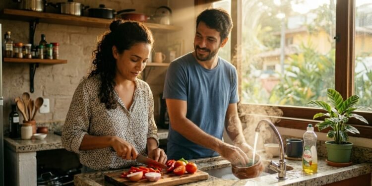 Divisão de tarefas domésticas e felicidade conjugal