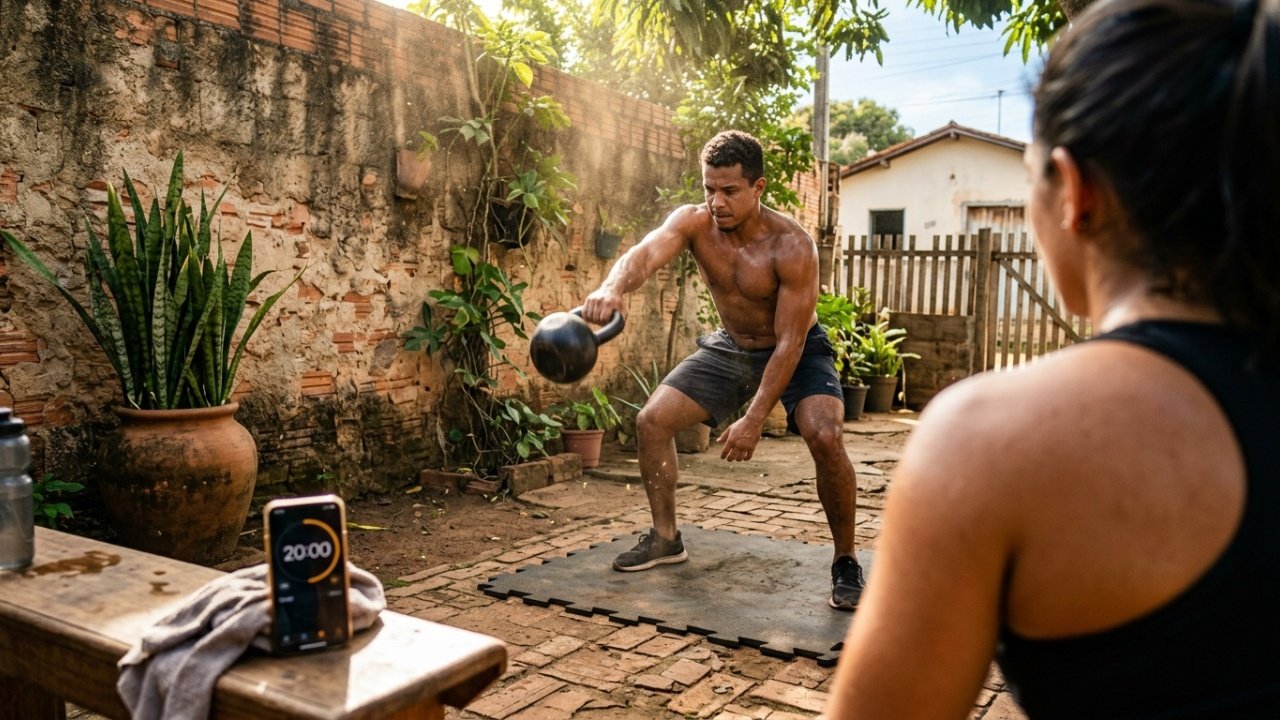 O uso do kettlebell swing para redução de gordura e fortalecimento