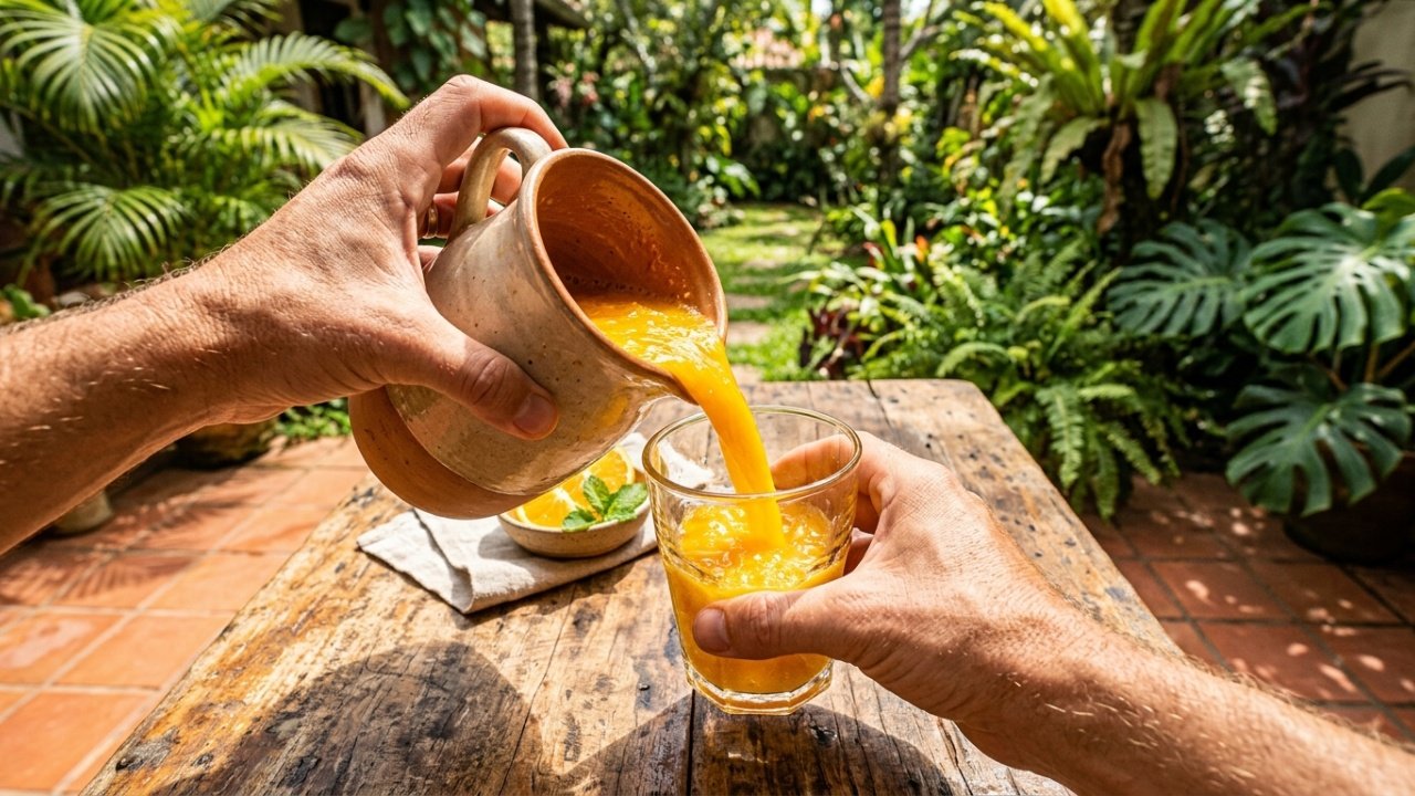 Vitamina alaranjada para fadiga visual