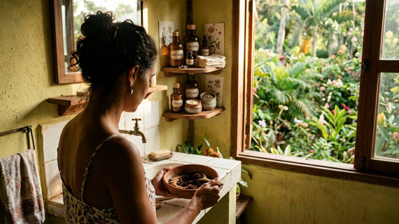 Cuidados caseiros para as mãos com café e açúcar