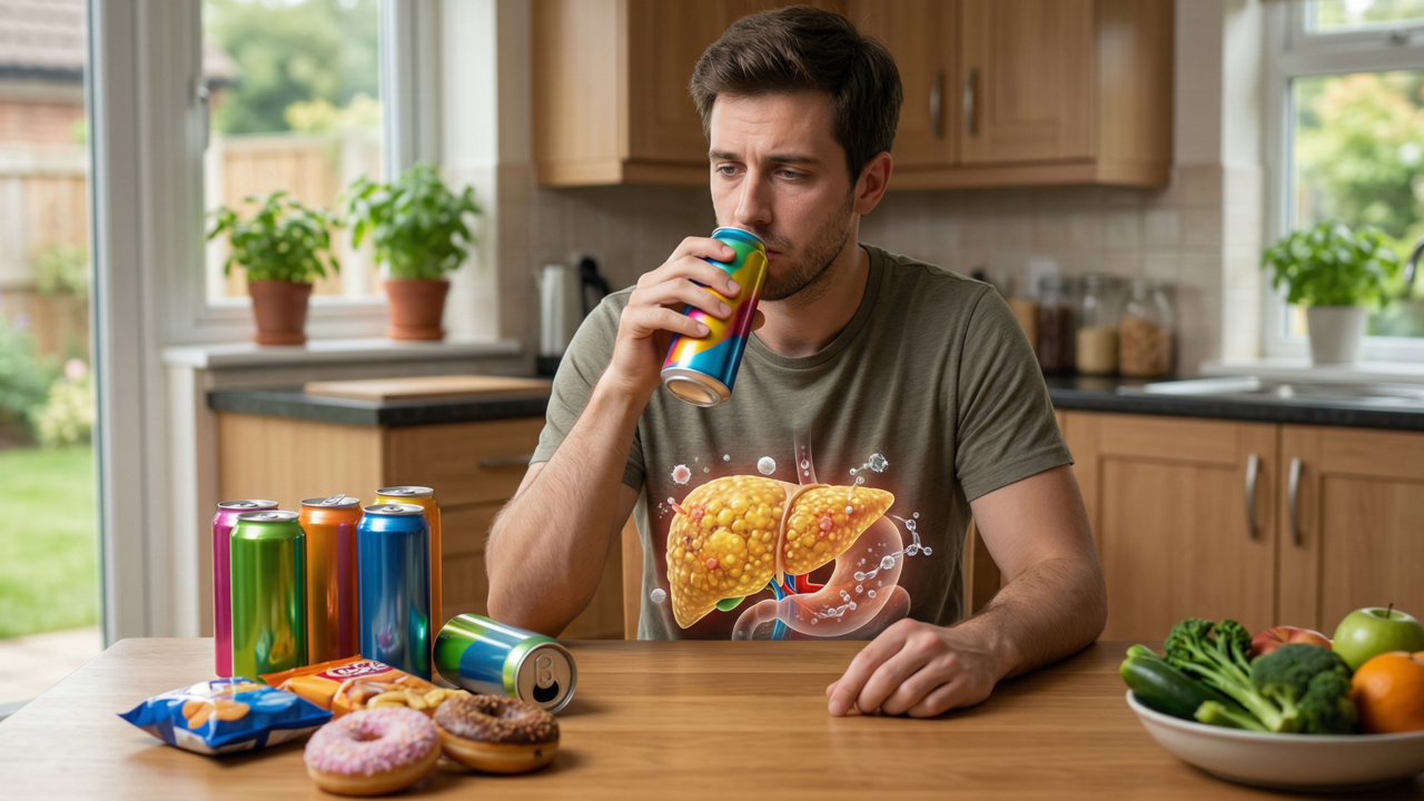 O que acontece com o fígado e a saúde cardiovascular de quem consome Red Bull
