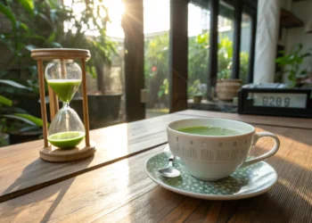A melhor hora para beber chá verde para acelerar a queima de gordura