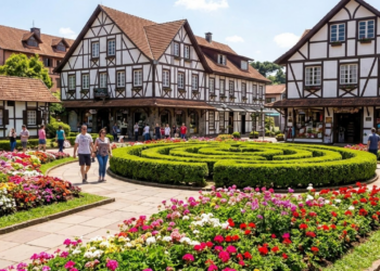 Fundada em 1858, o Jardim da Serra Gaúcha tem a praça mais florida da região e virou refúgio para quem busca frio agradável, sossego e bem-estar